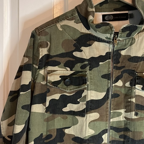JET by John Eshaya | Camo Zip Up Jacket Size M/L Streetwear Military Utility - Picture 3 of 9
